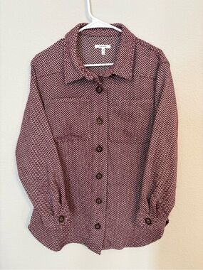 NWOT - Maurices Herringbone Chevron Shacket - S